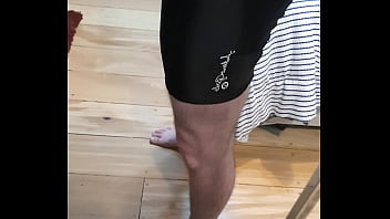 Cyclist In Lycra Shorts