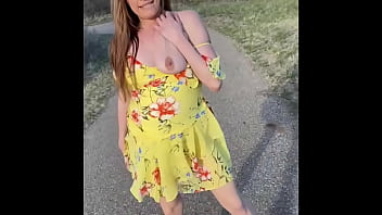 Princess Has Some Outdoor Fun And Stops For A Pee Break Along The Trail