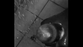 Small Black Cock Milked In Shower