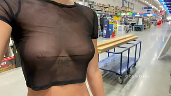 Walking Into The Store With See Through Outfit