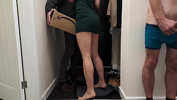 Delivery Guy Knocked On The Door As I Fucked My Wife And I Let Him Fuck Her While I Watch.