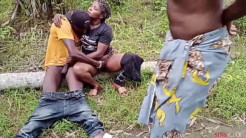 Two Campus Guys Went Down The Woods To Have An Outdoor Fun, They Fucked While Villagers Were Passing