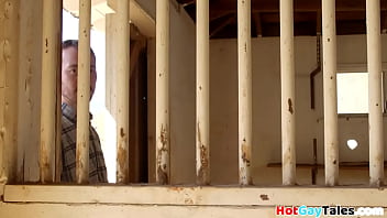 Muscular Lads Threeway Breeding And Blowing Cocks On Farm