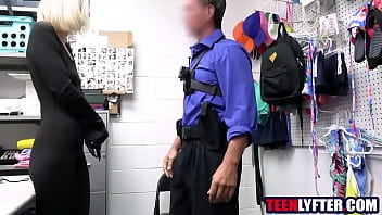 Inspector Fucks Teen For Stealing Halloween Costume