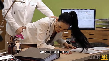 Loan4k. Rock Star Hooks Up With A Bank Worker To Get A Loan From Him – milf, blowjob, brunette, doggystyle, glasses, office, casting, audition, money, interview, loan, age – Video 1872886