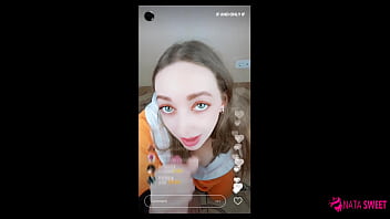 Funny Challenge – My Stepbrother Visited Me Last Weekend And We Did A Live Stream Of Me Sucking His Dick – Nata Sweet