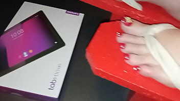 Geisha L Red Japanese Geta 25 Cm High Heels Crush Tab (video Short Version)