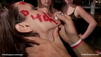 Huge Fake Tits Slut Public Fucked