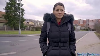 Smallboobs Euro Brunette Gets Pickedup For Blowjob And Sex