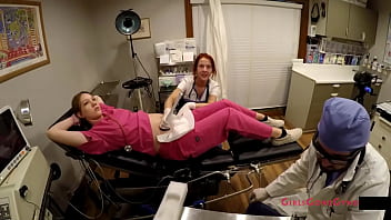 9 Month Pregnant Nurse Nova Maverick Lets Doctor Tampa _ Nurse Stacy Shepard Play Around With Ultrasound Machine @girlsgonegyno – Reup
