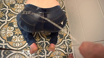 Desperate Pee In Jeans Next He Pee On My Ass