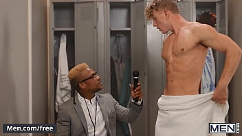 (adrian Hart) Gets Distracted During The Interview When (felix Fox) Strips Down To Nothing But A Towel – Men – Follow And Watch Felix At