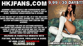 Hotkinkyjo In White Shoes Huge Triple Cock Dildo From Mrhankeys, Fisting _ Anal Prolapse