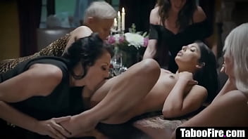 Lesbian Stepmom Fucks Stepdaughter In Front Of Her Milf Bffs