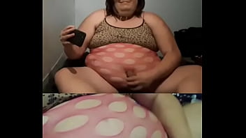 Huge Fat Sissy Fucks Belly Button With Sex Toy