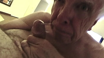 Grandpa Gets Another Load Of Cum In His Mouth, Yum