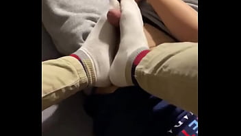 I Play His Cock With My Feet!