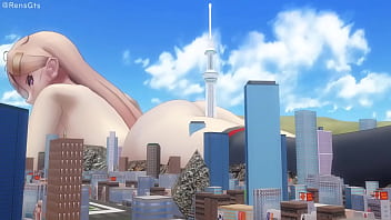 [mmd] Playing With The City (giantess, Sfx, Size Fetish Content)