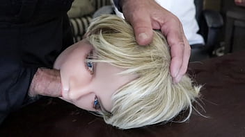 Pale Whore Upside Down Sloppy Face Fuck With Doll Head, Chocked Her With My Cock Down Her Throat, Jacked Off On Jane …