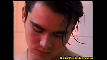 Asian Handsome Amateur Twink Jerks Cock In The Bathroom