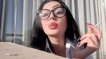 Smoking Fetish. Dominatrix Nika Smokes Cigarettes Sexually, Blows Smoke In Your Face And Flicks Cigarette Ashes. Sexy Smoking, Sexy Smoker, Cigarette Smoke.