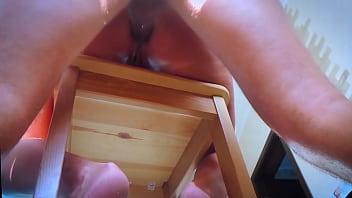 Big Ass Milf Sat On A Bar Stool And Got A Deep Hot Anal Creampie.