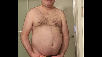 Nude Martin Lavallée Sodomizes Himself With A Large Dildo In A Black Cage