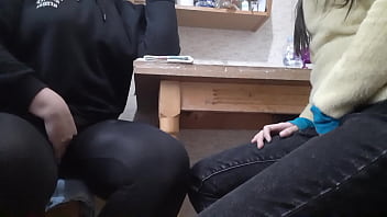 While Our Neighbor Fucks Loudly, We Masturbate With Talk And Cum – Girls Fly Orgasm