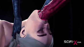 Hot Alien Sex In A Dark Cave With A Horny Young Blonde