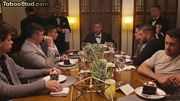 Attractive Studs Enjoy Bareback Orgy And Spitting Action