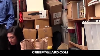 Creepyguard – Asian Teen Thief Is Screaming Like Crazy Because Of A Big Dick Inside Her Tight Pussy – Ember Snow