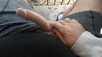 Self Ballbusting Got My Dick So Hard And The Pre-cum Flowing