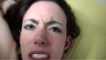 Busty Brunette In White Lingerie Doing A Pov Sex Stape