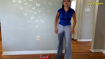 Desperation To Pee And Wetting Their Tight Jeans Pissing Pants