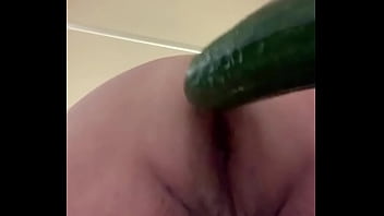 Deep Fucking My Man Pussy With A Cuke