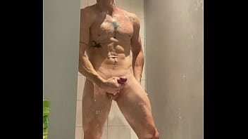 Hot Texas Student Cums In A Gym Public Shower