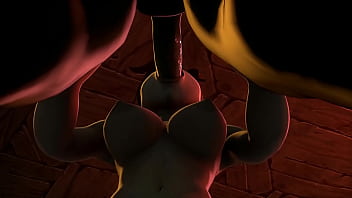 Cute Sexy Girl Sucking A Big Green Cock