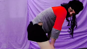 Mini Skirt Ladyboy Cheerleader Sexy Uniform