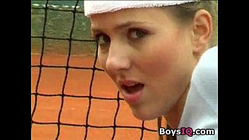 ⁣Hot Blonde Teasing On The Tennis Court - Boysiq