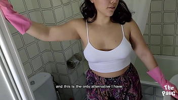 Latina Maid Thepaug Cleans The Bathroom And Her Boss’ Big Cock