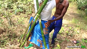 Hot Ebony Babe Got Tied Up In A Bomboo And Fucked Hard