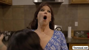 Big Tits Milf Lets Stepsons Ts Girlfriend Fuck Her Ass And Pussy