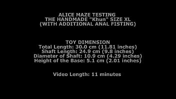 Alice Maze Testing The Handmade Khun Size Xl (with Additional Anal Fisting) Twt329