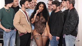 Rich Big Tits Ebony Wife Blows Dozen Of Poor White Dudes
