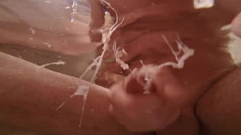 Cumming In The Bathtub, Underwater View