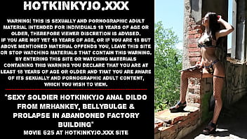 Sexy Soldier Hotkinkyjo Anal Dildo From Mrhankey, Bellybulge _ Prolapse In Abandoned Factory Building