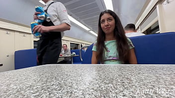 Public Pickup In Train – Wife Cheating Husband With Stranger And Gets Fucked In The Next Compartment