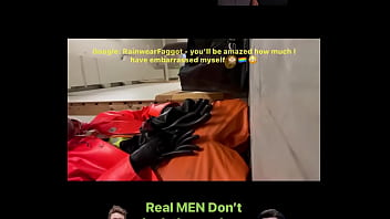 Padlocked Into Rainwear – My Penis Is Exposed Between All The Rubber Gloves I Always Have In My Pants