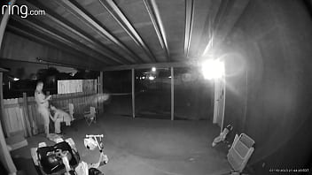 Wife Sucks And Fucks On Ring Camera While Gate Opens And She Gets Fucked From The Back For Anyone To Watch