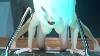 They Managed To Stay Alone At Night By The Pool.. And They Had Futa Sex. 3d Dickgirl Fucks Girl And Cum On Her Stomach